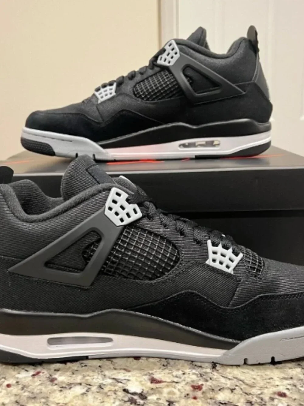 Brand New Air Jordan 4 Retro Black Canvas
